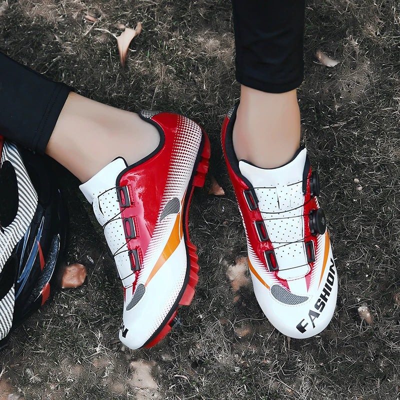 Cycling MTB Shoes with Cleats Men Route Cleat Road Bike Speed Sneaker Racing Women Bicycle Mountain Spd Biking Footwear