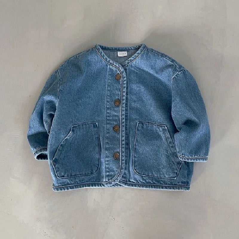 Fashion Baby Boy Girl Cotton Denim Jacket Infant Toddler Child Jean Coat Kid Outwear Casual Spring Autumn Baby Clothes 1-7Y