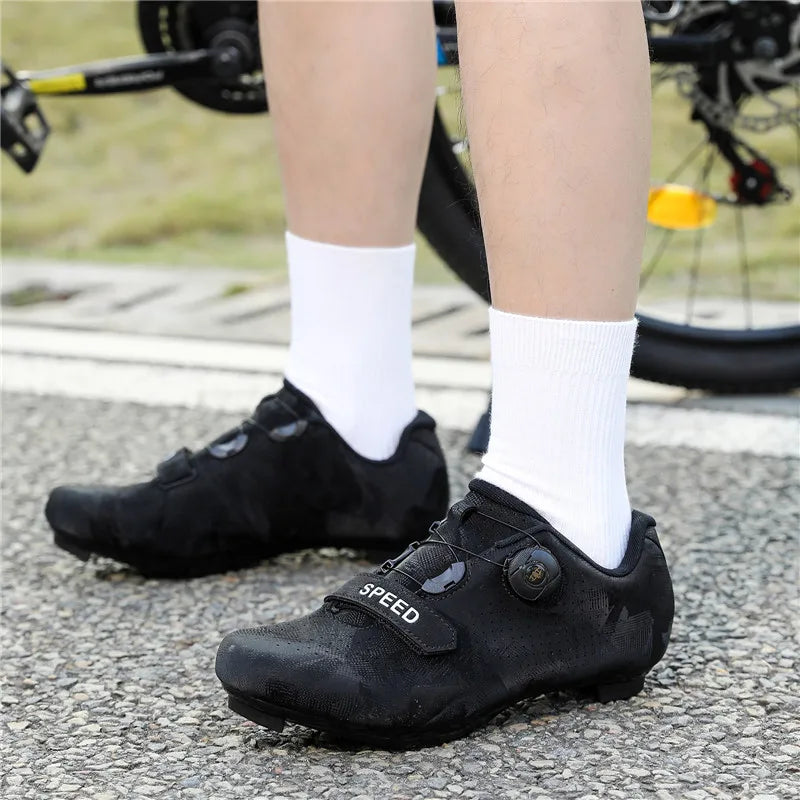 Cycling Shoes MTB Men SPD Road Dirt Bike Shoes Route Cleat Flat Sneaker Racing Women Bicycle Mountain Biking Shoes