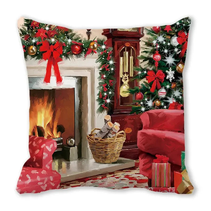 New Years Gifts Christmas Ornaments Pillow Cases Merry Home Decorations Cushion Covers