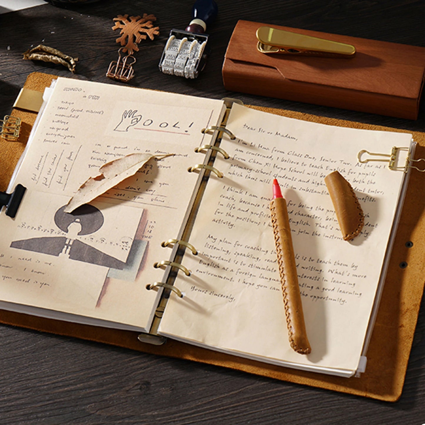 Retro Cowhide A5 Loose-leaf Notebook Handmade European-style 6-hole Notepad Crazy Horse Leather Book for Friend's Birthday Gift