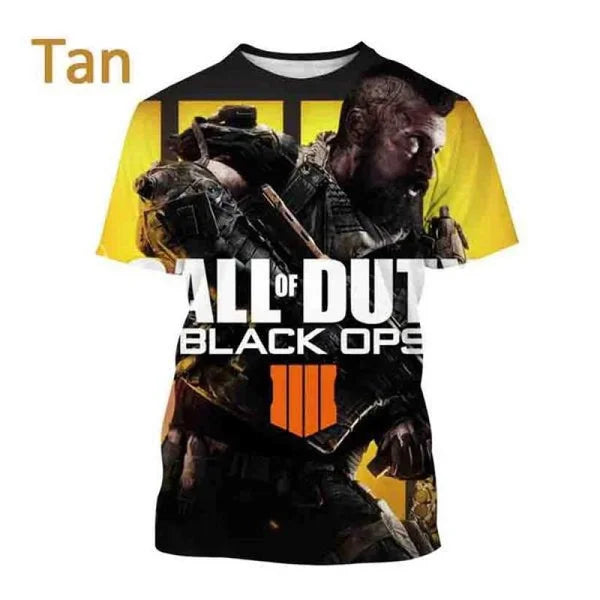 Call of Duty Warzone 3D Printed T-shirt Casual Summer Fashion Oversized Shooting Game Men and Women T-shirt Short Sleeve Top
