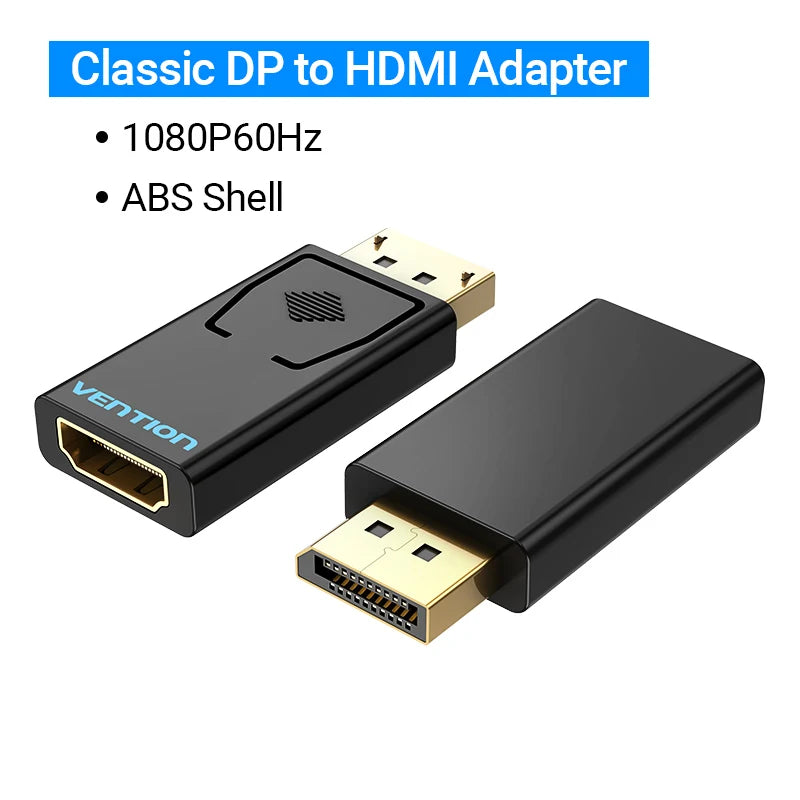 Vention DP to HDMI Adapter 4K30Hz Display Port Male to HDMI Female Converter for PC Laptop Projector DisplayPort to HDMI Adapter