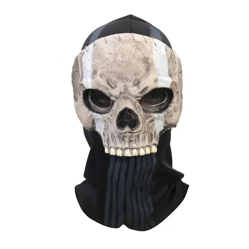 Unisex Horror Skull Mask Ghost Call of Duty Latex Headgear Helmet Cosplay Perform Party Masquerade Prop Halloween
