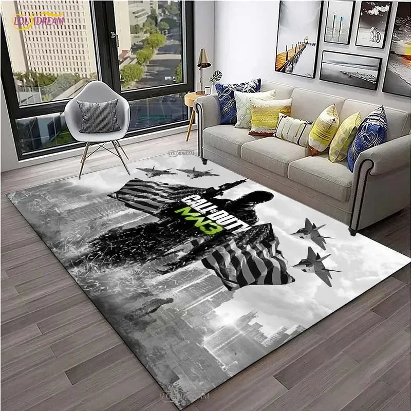 Call of Duty Game Carpet Living Room bedroom Sofa Coffee decorat yoga area rugs kitchen Door Un-Slip Mats Alfombra birthday gift