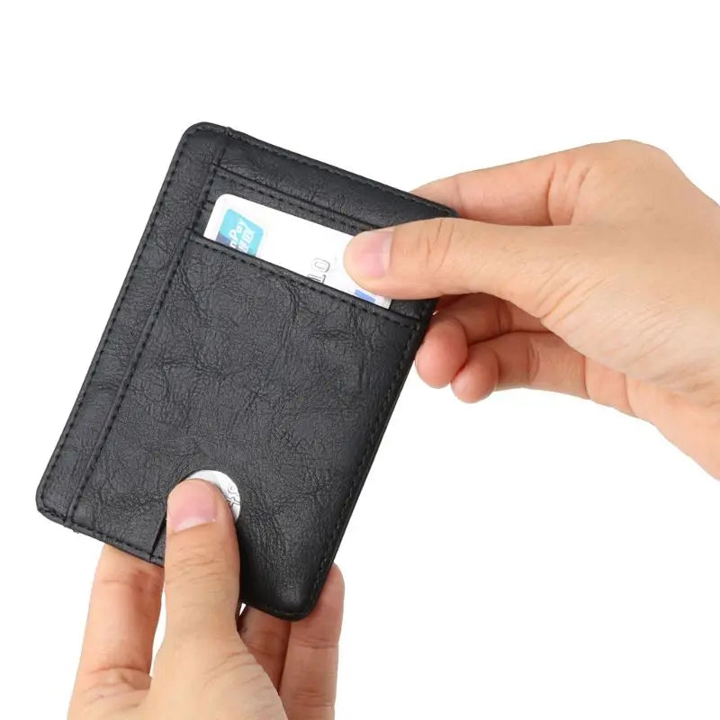 Slim RFID Blocking Leather Wallet Credit ID Card Holder Purse Money Case for Men Women Fashion Bag N15 19 Dropship