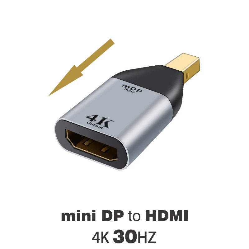 DP1.4 to HDMI2.1 Cable mini DP 1.2 to HDMI 2.0 Video Adapter 4K@60Hz 8K@60Hz DisplayPort Adapter For PC Laptop Projector Monitor