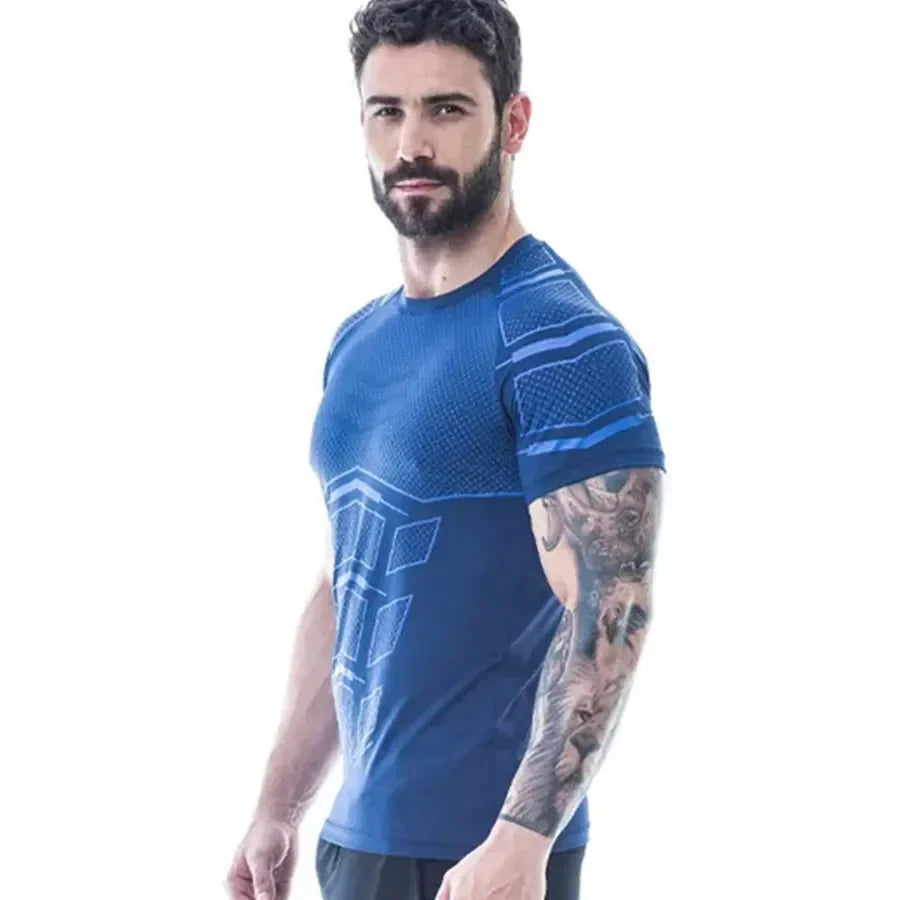 Camiseta holgada de secado rápido para hombre,ropa de entrenamiento para correr,tendencia fresca de verano,personalidad