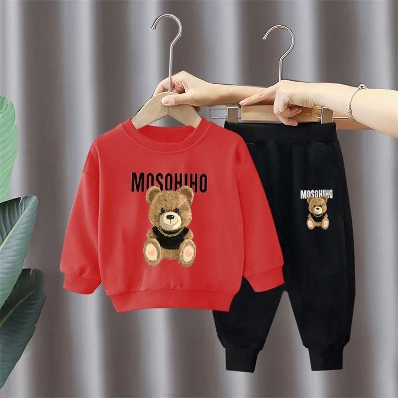 Children's Clothing Boy Sets Spring Autumn Mother Kids Girls Outfits Suits Baby Cute Sports Hoodie Trousers 2pcs Toddler Clothes