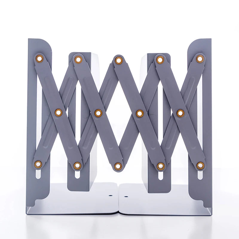 4 Color Telescopic Book Stand,Folding Bookshelf,Metal Book Stand Scalable Metal Bookends Desk Book Organizing, Student Supplies