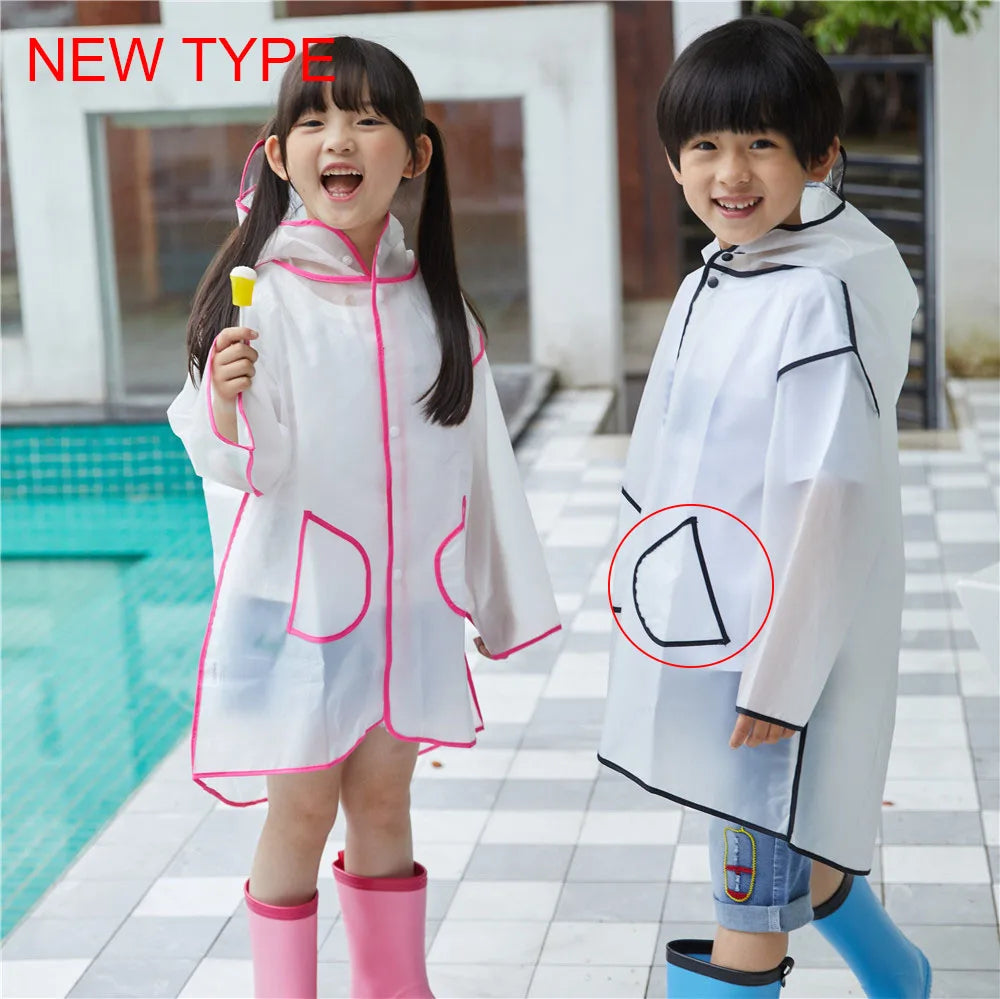Cute Kids Children Raincoat Outdoor Waterproof Rain Poncho Children Impermeable Rain Coat Boy Girl Student Rainsuit Gift