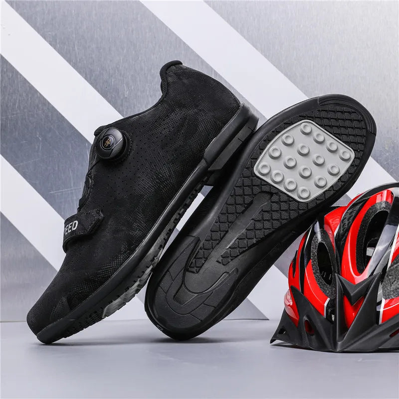 Cycling Shoes MTB Men SPD Road Dirt Bike Shoes Route Cleat Flat Sneaker Racing Women Bicycle Mountain Biking Shoes
