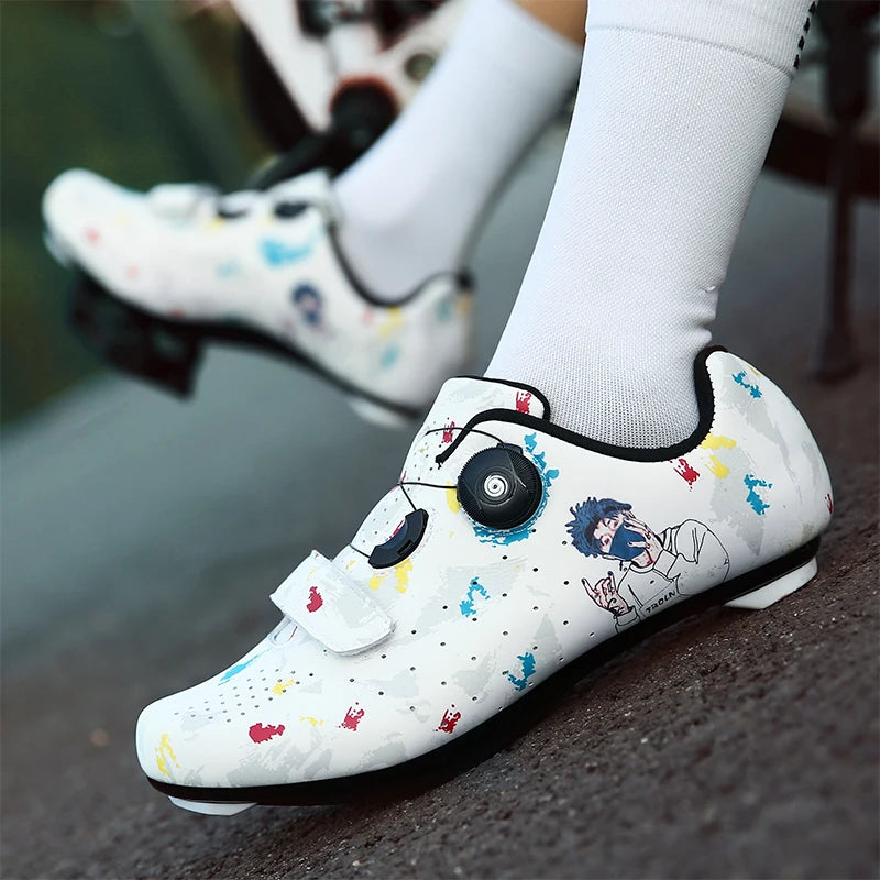 New Men's and Women's Bicycle Shoes,Outdoor Cycling Shoes,Three Functional Soles,Professional Training Shoes