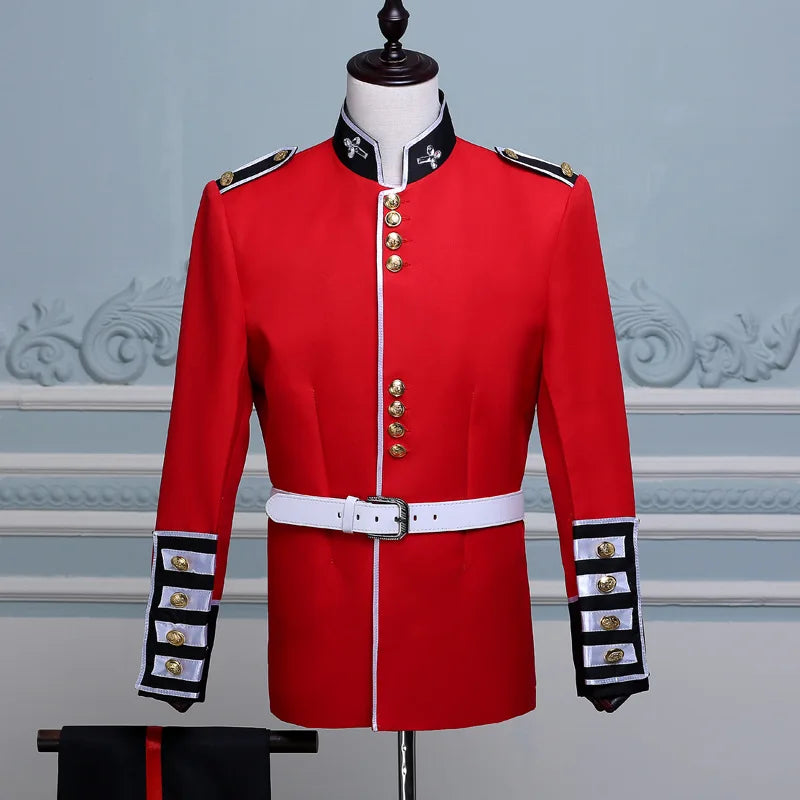British Royal Guard Uniform Soldier Costume Mens Fancy Dress Grenadier Trooper Tunic Jacket Guards Outfits For Party Performance