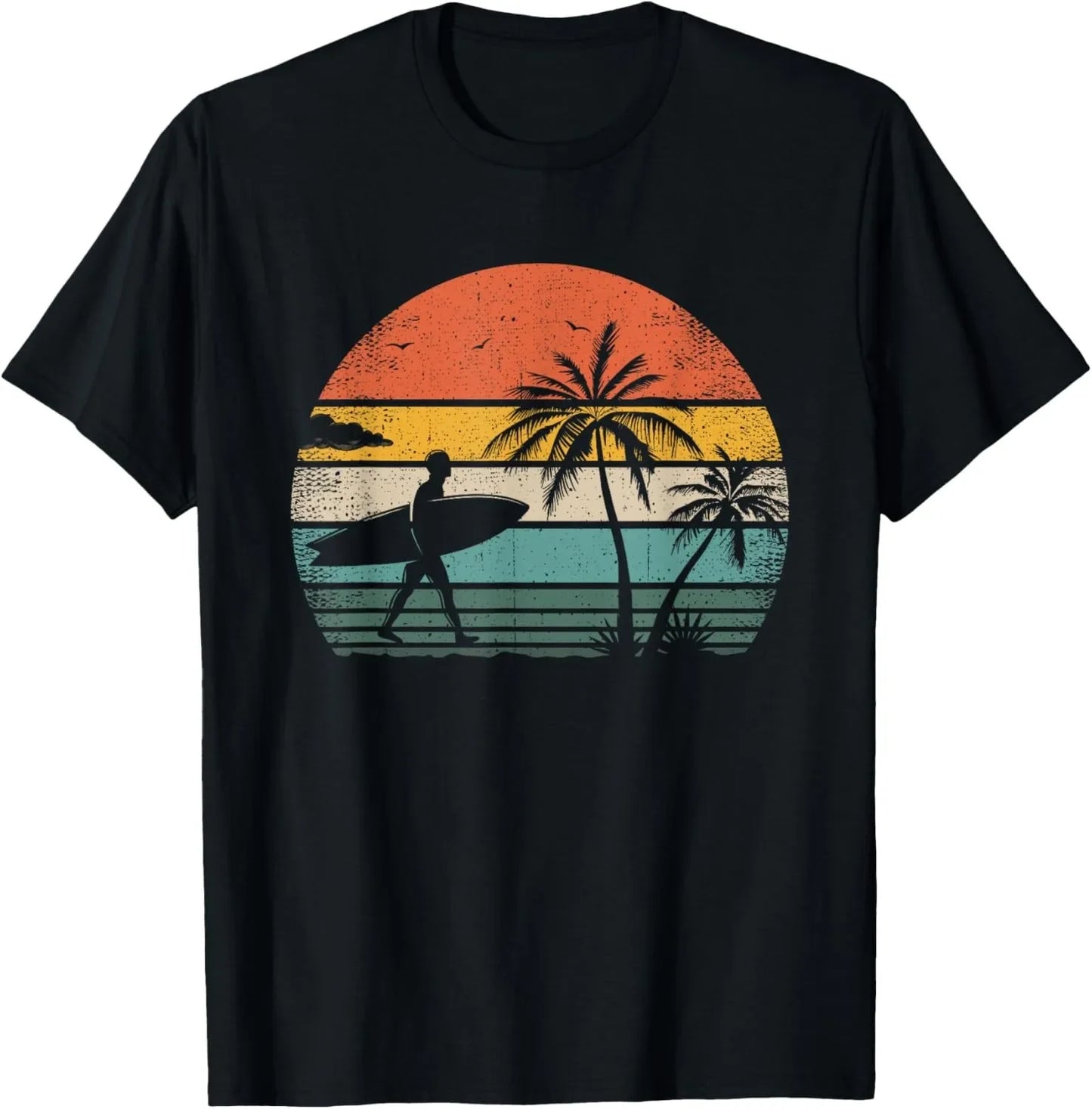 Surfing Apparel - Surfer Surf T-Shirt Men Clothing Tops Streetwear Graphic T Shirts Camisetas Vintage T Shirt Ropa Hombre