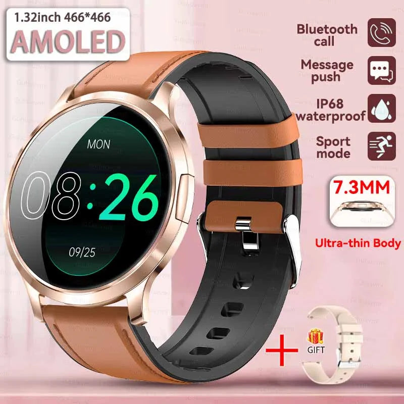 Women's Health Fashion Smart Watch 3D Curved HD Screen Heart rate Bluetooth call Sports Fitness Bracelet Light luxury SmartWatch