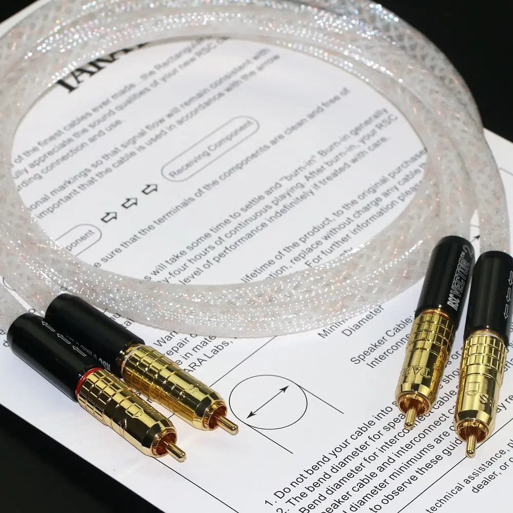 A pair of imported high-end 2RCA to 2RCA signal cables, CD amplifier, gallbladder, and audio connection cables