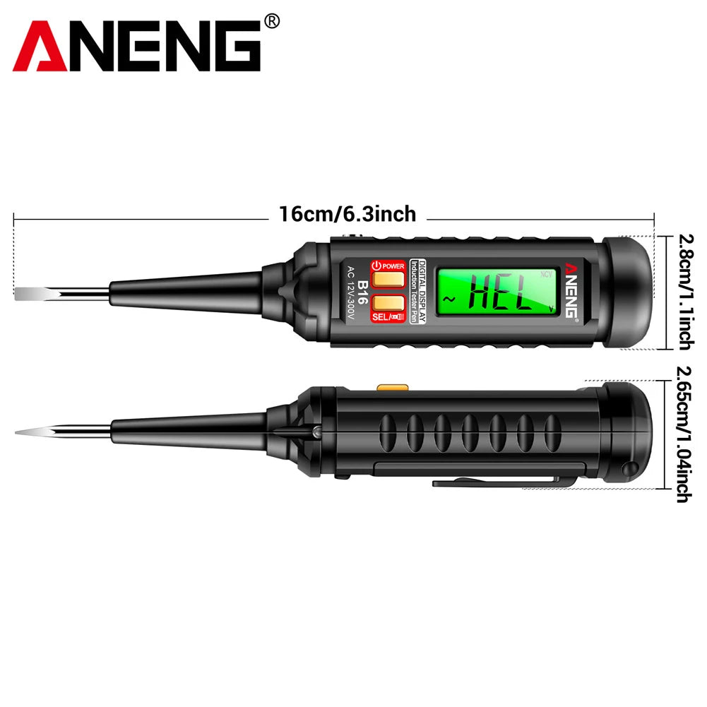 AC 12V-300V Non-Contact Voltage Detector LCD Digital Display NCV Voltage Tester Pen Wire Breakpoint Finder Live Wire Test Meter