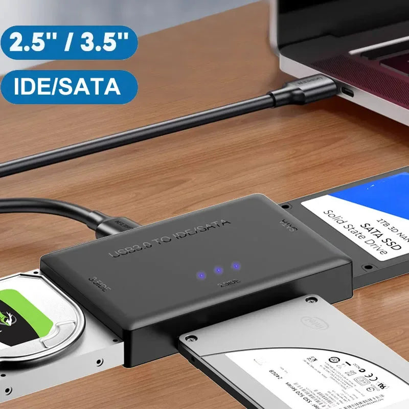 USB 3.2 3.0 to SATA IDE3.0 Converter 2.5/3.5 Inch SSD HDD Hard Drive External Adapter USB 3.0 to Sata III Cable for Laptop PC