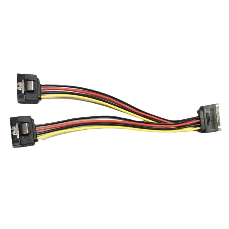 Sata Power Splitter Cable SSD HDD Hard Drive Power Cable Sata 15 Pin Male to 2 x Female Power Y-Splitter Extension Cable