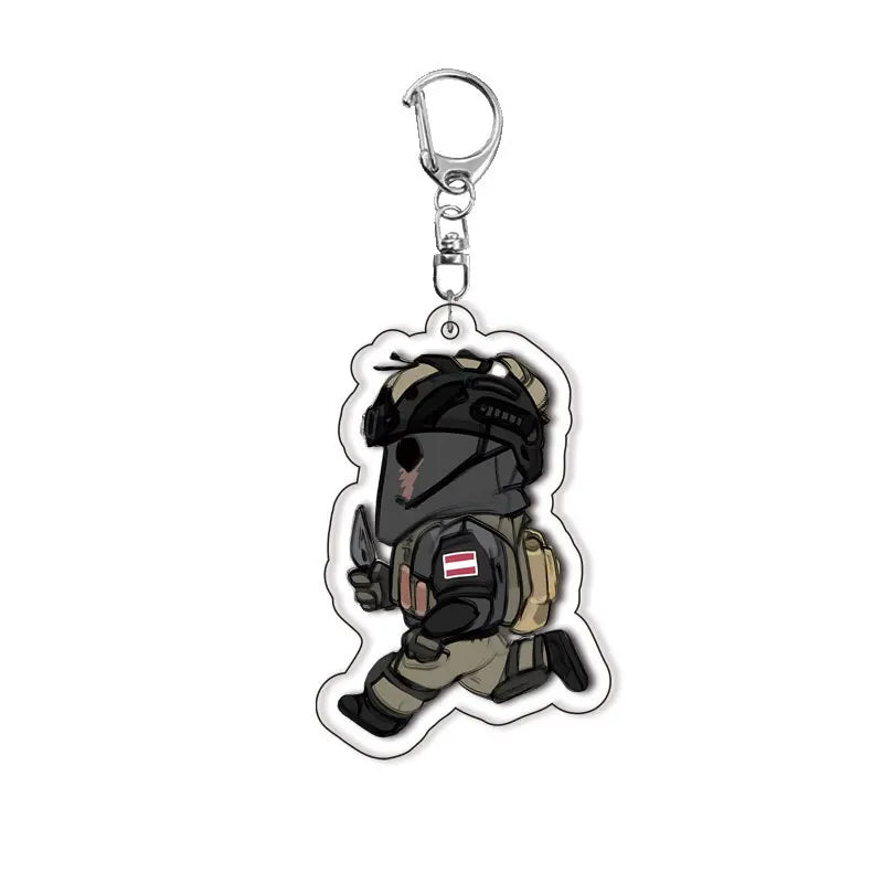 Anime Call of Duty Cosplay COSTUME Acrylic Key Chains Keyring Prop Xmas Gift