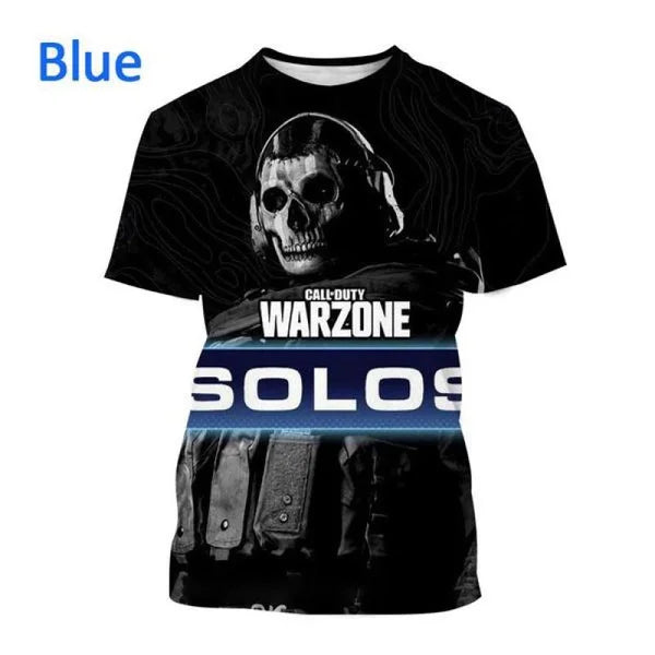 Call of Duty Warzone 3D Printed T-shirt Casual Summer Fashion Oversized Shooting Game Men and Women T-shirt Short Sleeve Top
