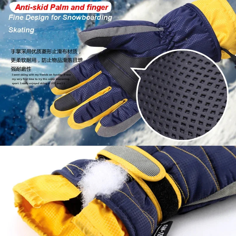 NANDN Winter Warm Mountain Snowboard Ski Gloves men women Cold Snow Skiing Mittens Waterproof Snowmobile Handschoemen Air+ 5002