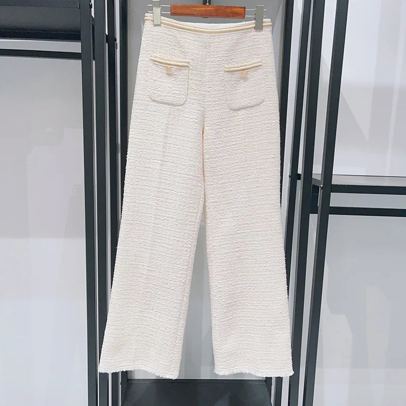 2025 Women's two-piece trouser suits with short sleeves, short jackets or slim-fitting elegant trousers