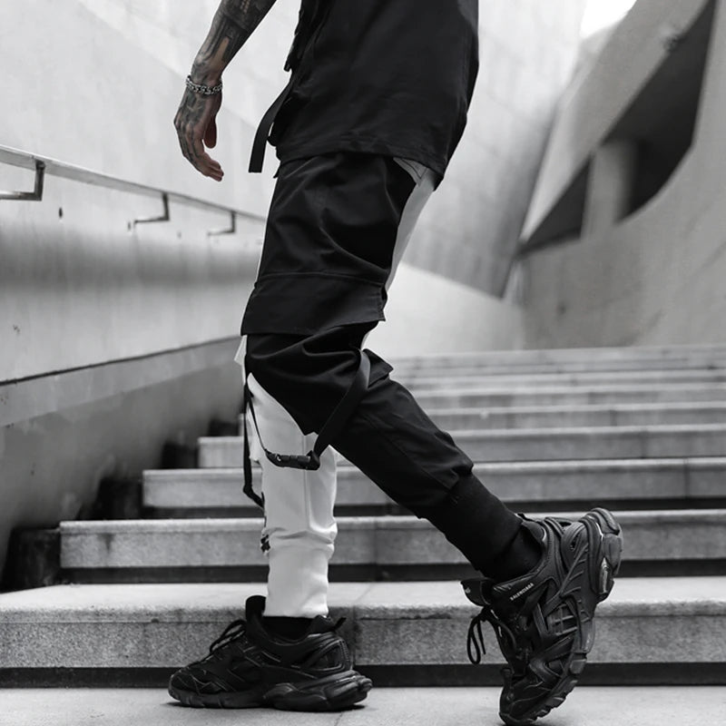 2025 Hip Hop Pants For Men Joggers Casual Streetwear Harem Pants Homme Male Trousers Ribbons Sweatpants