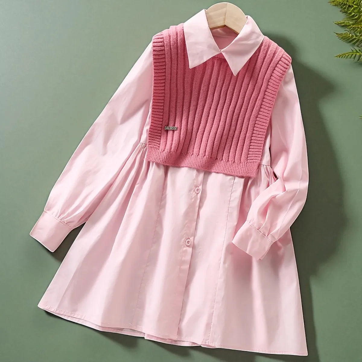 Baby Clothes Kids Party Dresses for Girls Outfits Teenagers Pink Shirt Dress Children Costumes Spring Autumen 6 8 10 12 13 Years
