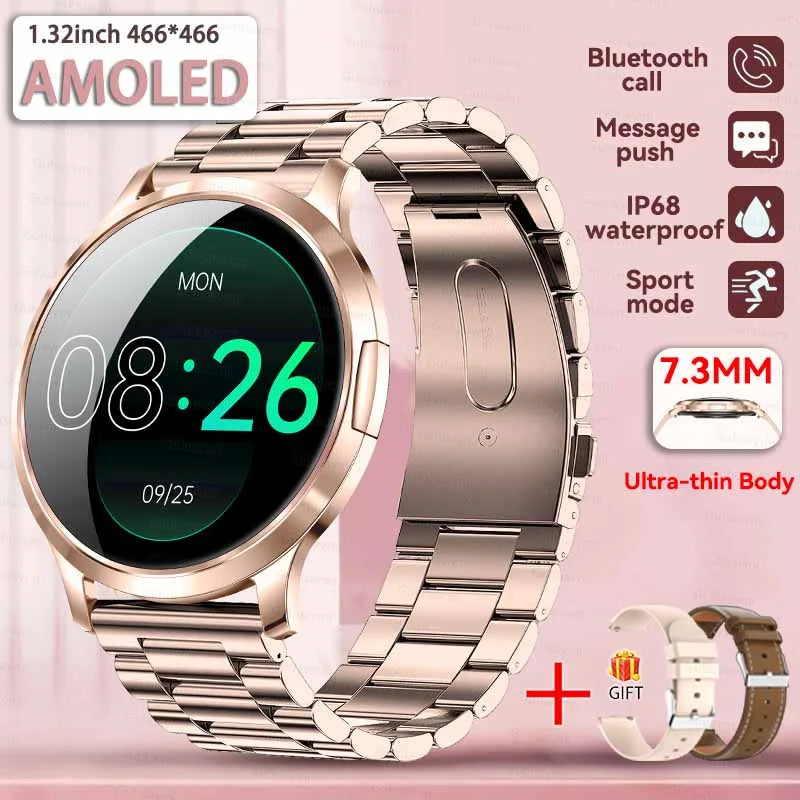 Women's Health Fashion Smart Watch 3D Curved HD Screen Heart rate Bluetooth call Sports Fitness Bracelet Light luxury SmartWatch