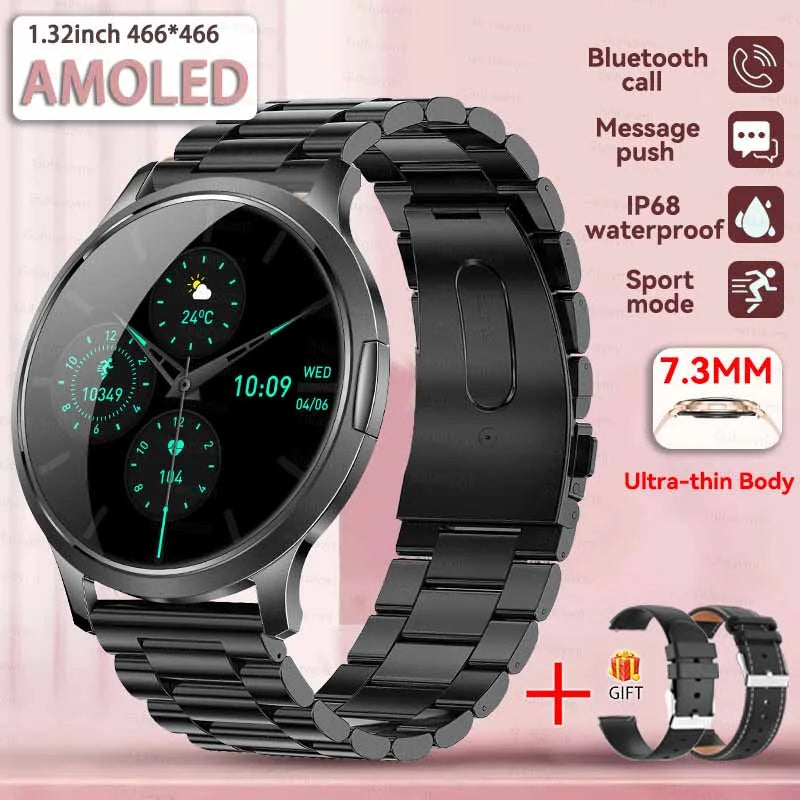 Women's Health Fashion Smart Watch 3D Curved HD Screen Heart rate Bluetooth call Sports Fitness Bracelet Light luxury SmartWatch