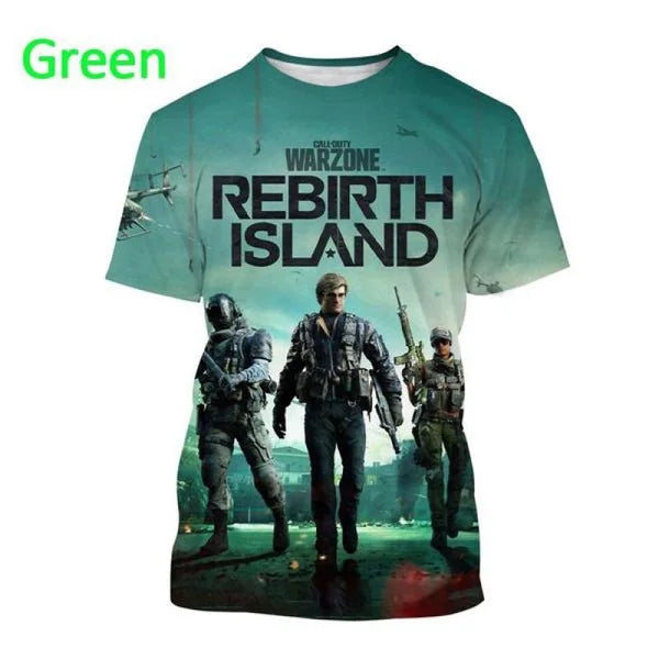 Call of Duty Warzone 3D Printed T-shirt Casual Summer Fashion Oversized Shooting Game Men and Women T-shirt Short Sleeve Top