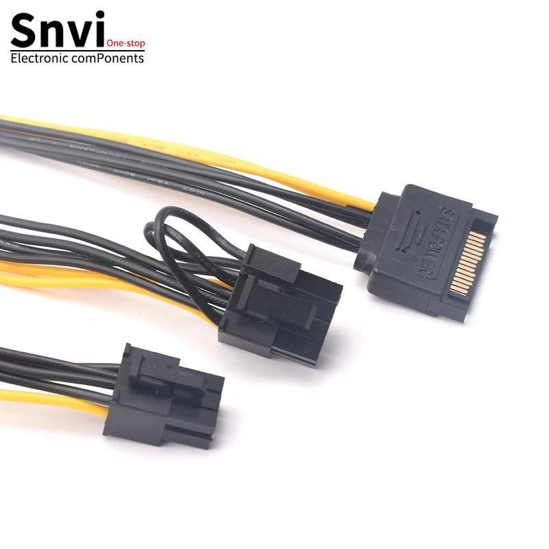 SATA15pin to 6pin/8pin power cable, reverse adapter cable, graphics card power cable