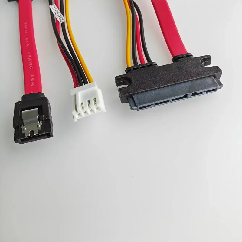 7+15 22pin SATA SSD HDD Hard Disk Drive 7Pin SATA DATA + 4Pin female FDD Floppy Power supply cable For PC HTPC HIN MINI ITX 10cm
