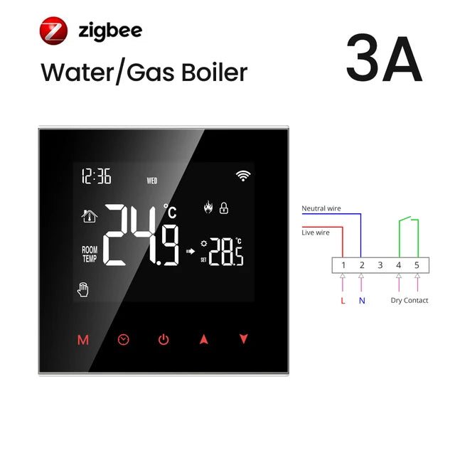 AVATTO Tuya WiFi/ZigBee Smart Thermostat,Electric Floor Heating Water/Gas Boiler Controller Works With Alexa,Google Home,Alice