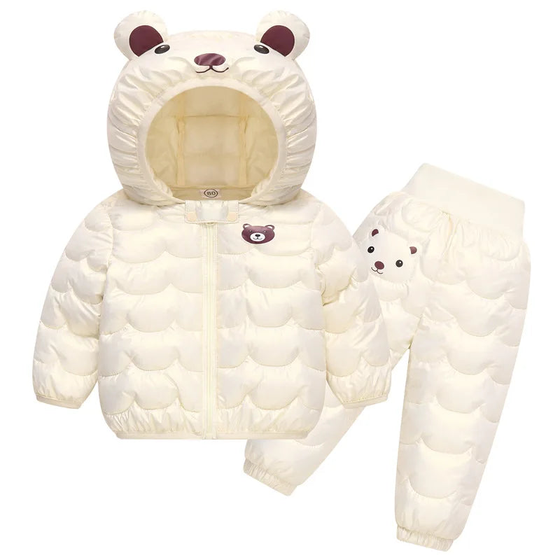 Coat Suit Children's Wadded Little Kids' Two-Piece Suit Baby Winter Clothes Cotton-Padded Jacket