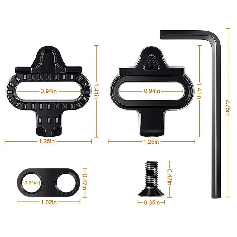 A61P Mountain Bike Shoes Cleats Multi Release SPD Pedal Compatible with Shimano SH51 for MTB Cycling Clip Set