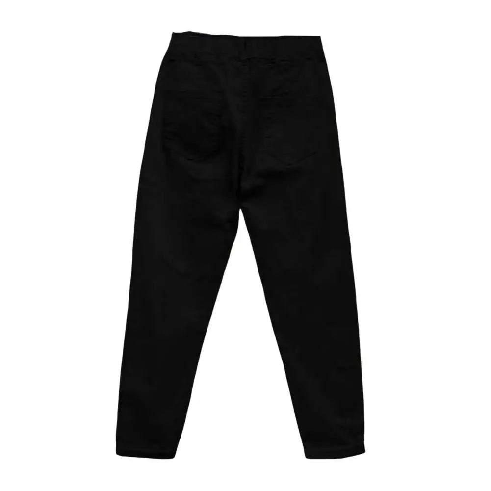 Women Fashion With Pockets Satin Cargo Pants Vintage High Waist Harem Fly Female Trousers Mujer
