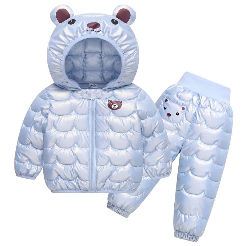 Coat Suit Children's Wadded Little Kids' Two-Piece Suit Baby Winter Clothes Cotton-Padded Jacket