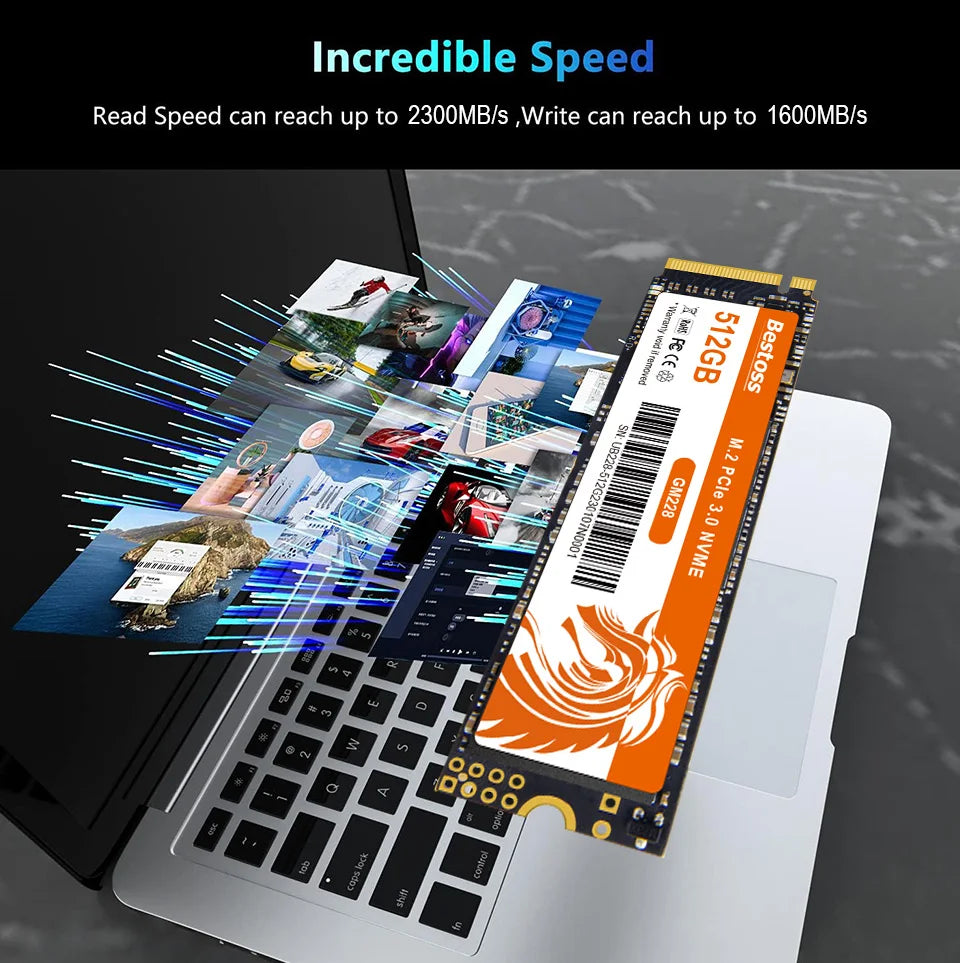 Bestoss M.2 NVMe PCIe 3.0 128GB 256GB 512GB 1TB Internal Hard Drive SSD For Laptop Desktop