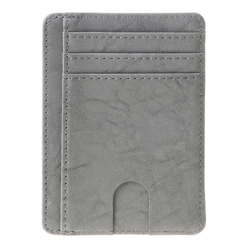 Slim RFID Blocking Leather Wallet Credit ID Card Holder Purse Money Case for Men Women Fashion Bag N15 19 Dropship
