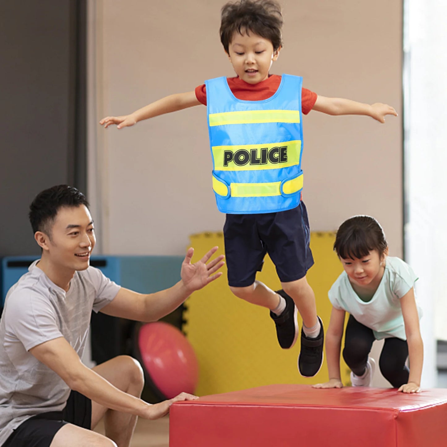 Toddler Police Costume Kids Clothing Cosplay Vest Children Police Vest Police Costume Dress-up For Make Up Child Boys Outfits
