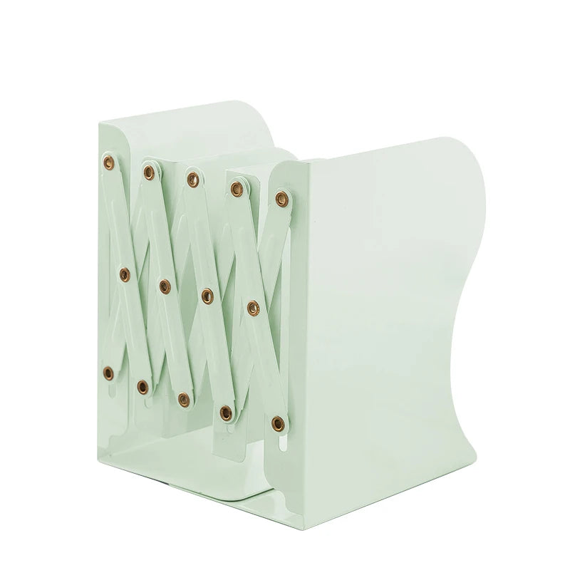 4 Color Telescopic Book Stand,Folding Bookshelf,Metal Book Stand Scalable Metal Bookends Desk Book Organizing, Student Supplies