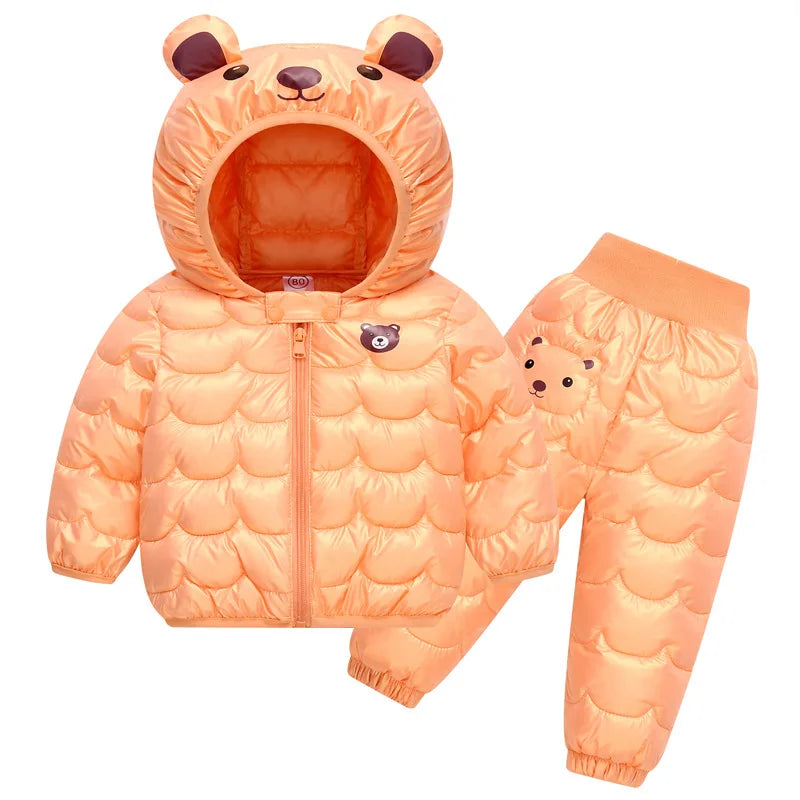 Coat Suit Children's Wadded Little Kids' Two-Piece Suit Baby Winter Clothes Cotton-Padded Jacket