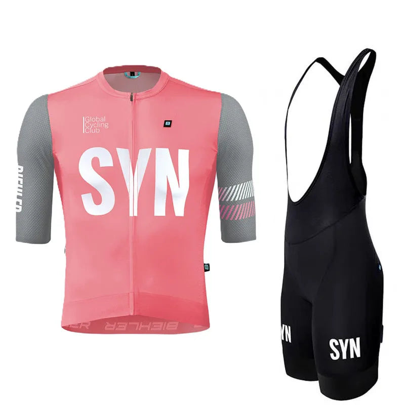SYN Cycling jersey men's summer cycling set road cycling bib quick drying cycling suit breathable cycling shirt