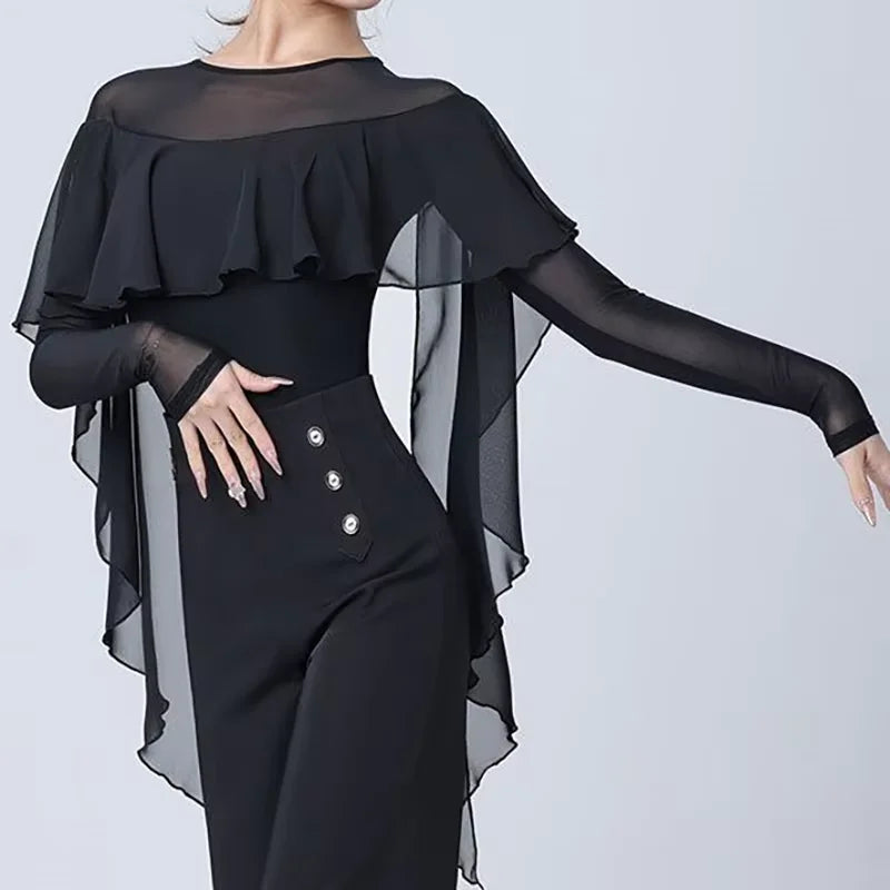 Sexy Latin Dance Tops Women Performance Ballroom Leotard Clothes Waltz Bodysuit Tango Blouse Practice Costumes body ropa mujer
