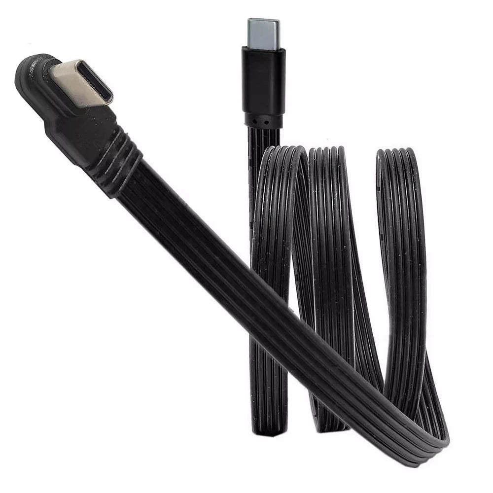 0.1m 0.2m 0.5m 1m Type-C 2.0 data cable forming flat high flexibility Type-C male to female support PD fast charging power suppl