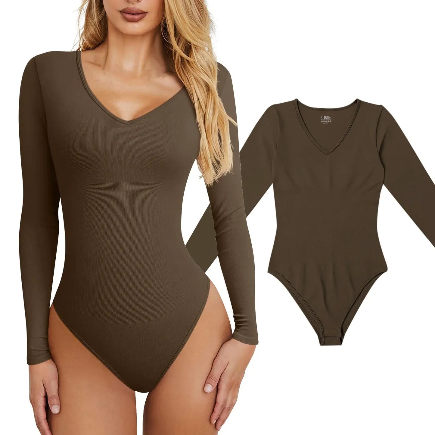Woman Clothing Women'S Sexy Knitted Underwear Crew Neck Long Sleeve Leggings Slim Jumpsuit Bodysuit Top Ropa Mujer Juvenil