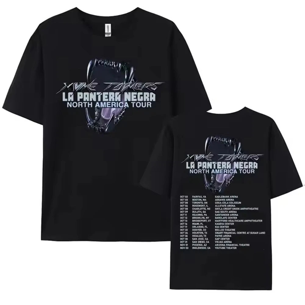 Ropa Hombre short sleeve Men Clothing Homme Mens New in Top & Tees Tee Shirt Rapper Myke Towers Graphic Printed T-shirts